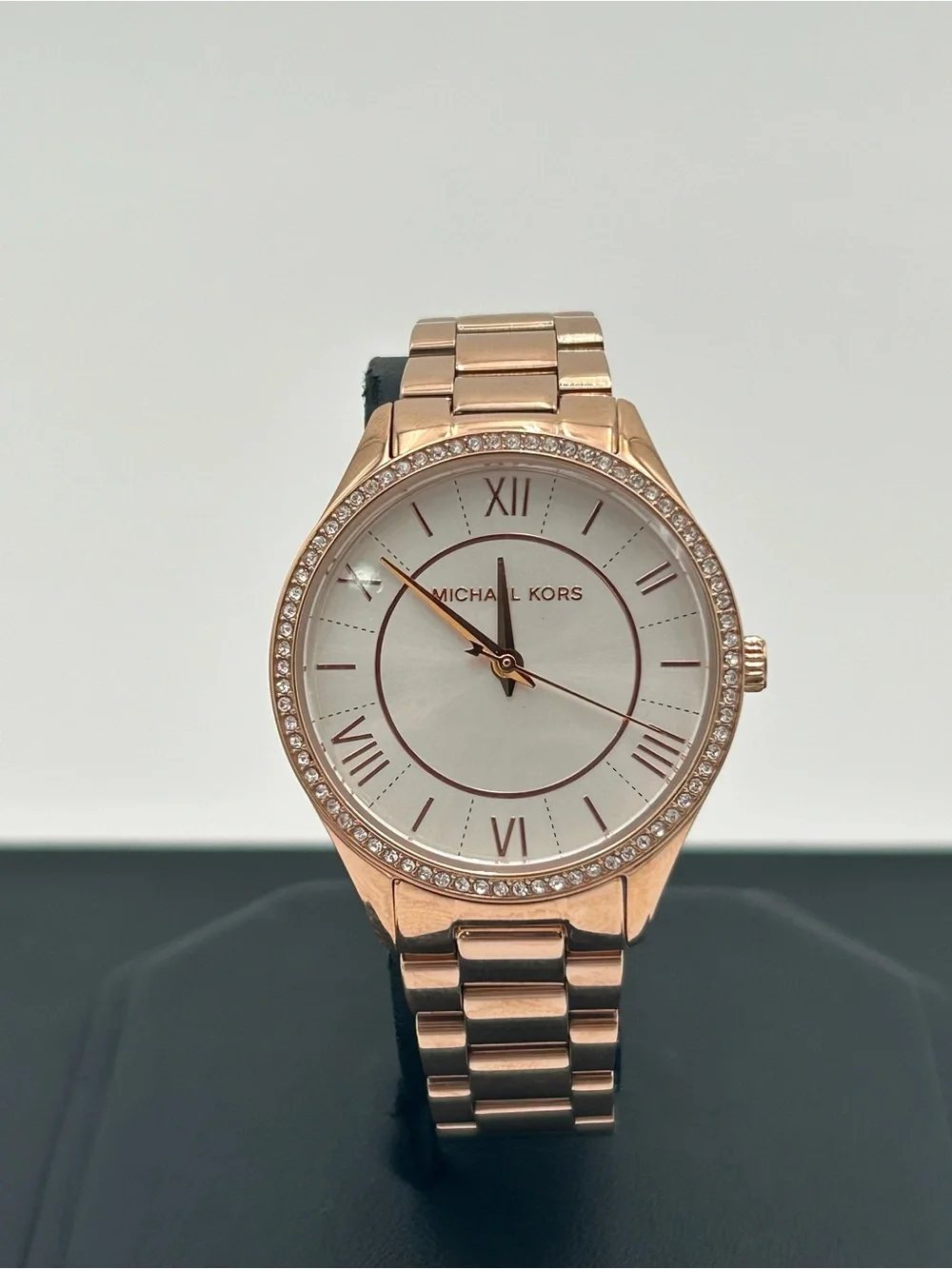 Michael Kors Rose Gold and White Crystal Accent Women's Watch